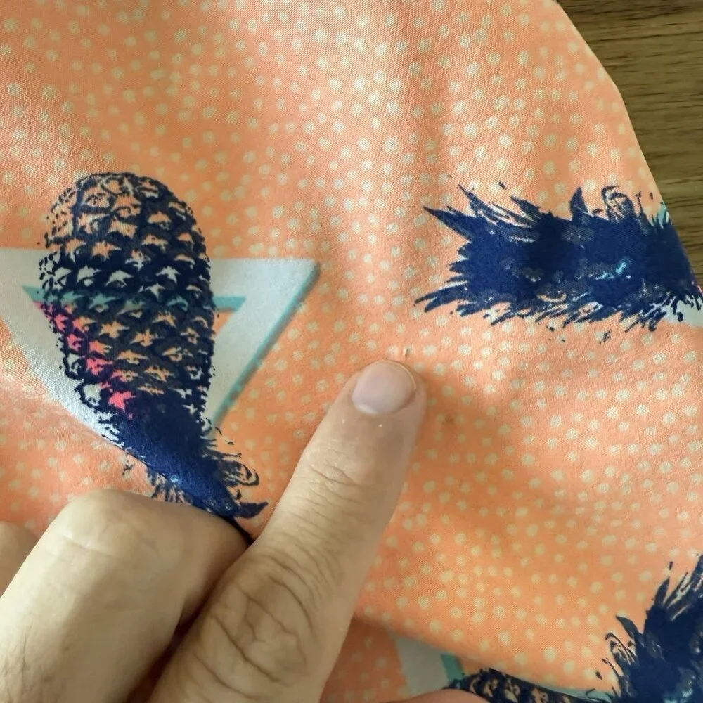 Chubbies Swim Shorts‎ Mens Small Orange Blue Pineapple Print Swimwear Trunks